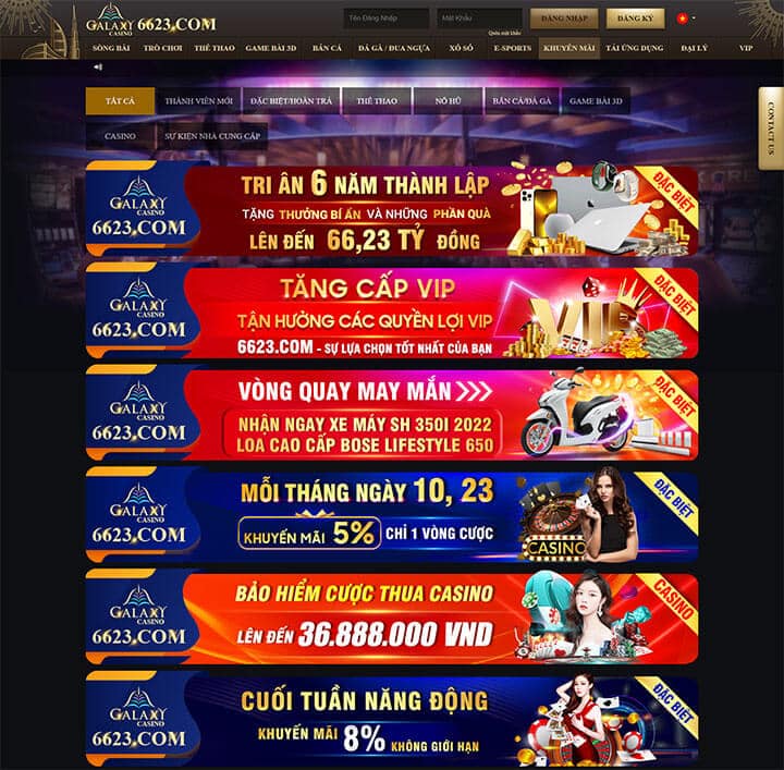Khuyến mãi Galaxy Casino