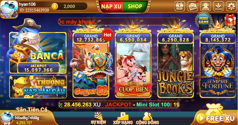 Slot game Xu Vàng 777